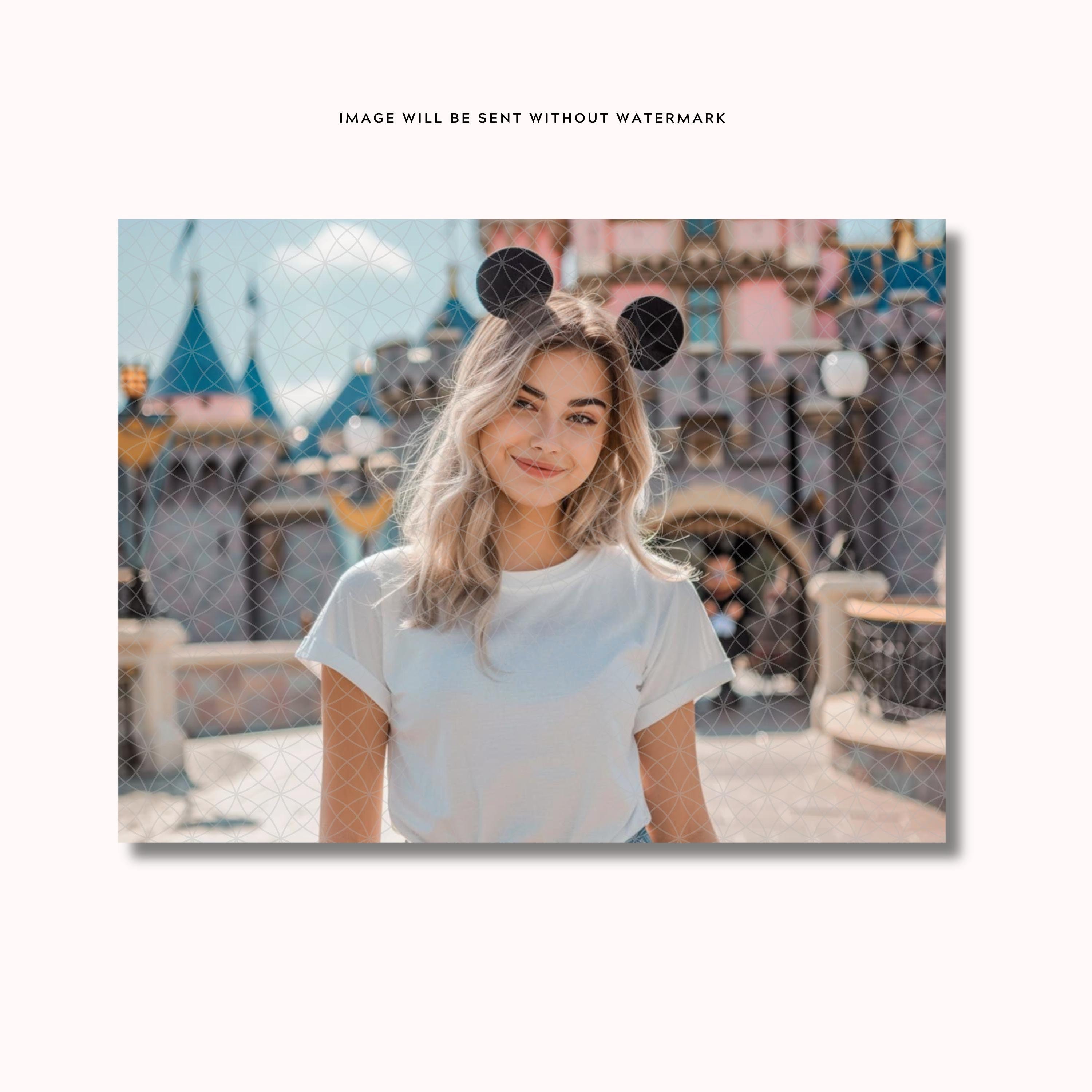 Theme Park T-shirt Mockup White Unisex Digital Download Blank Tee ...