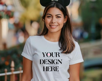 Magic Castle Shirt Mockup: Bella Canvas White Tee (Digital Download)