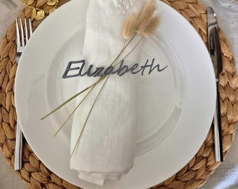 Personalized Name Place Cards - Elegant for Weddings and Events - Table Decoration Tags