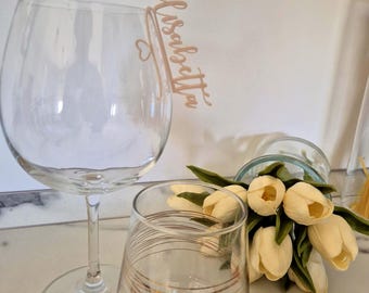 Luxury Wedding Glass Place Cards with Printed Names Wedding Decorations PERSONALIZED Table Event
