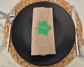 Personalized Leaf Place Cards with Name - Elegant for Weddings and Events - Table Decoration Tags