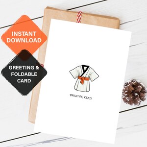 Carta regalo cintura da karate personalizzata - Design cintura arancione personalizzato per grado Dan - Regalo di arti marziali perfetto per lui o per lei - Download digitale