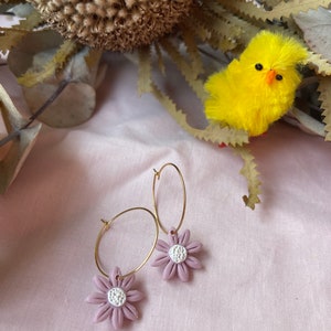 Small Flower Hoops image 3