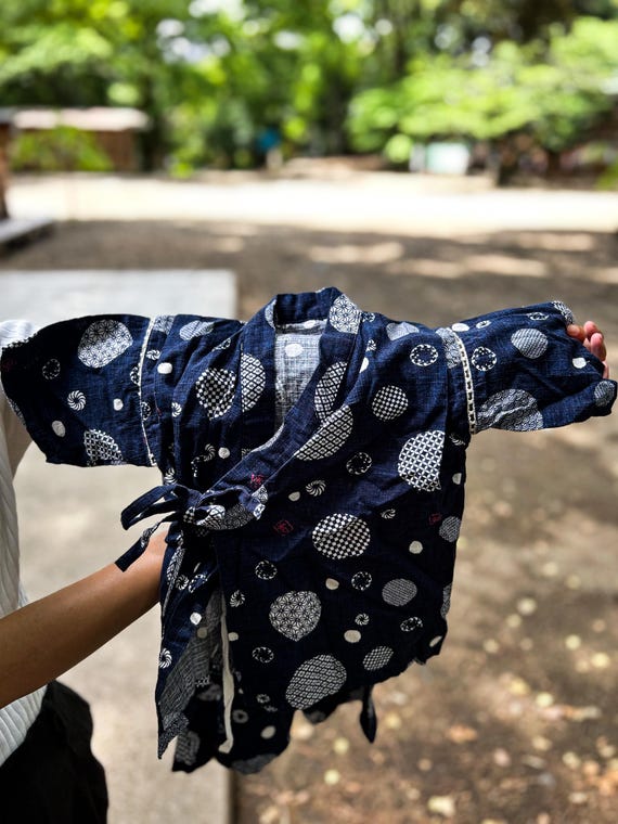BLUE Circles KID's YUTAKA, Handmade in Japan