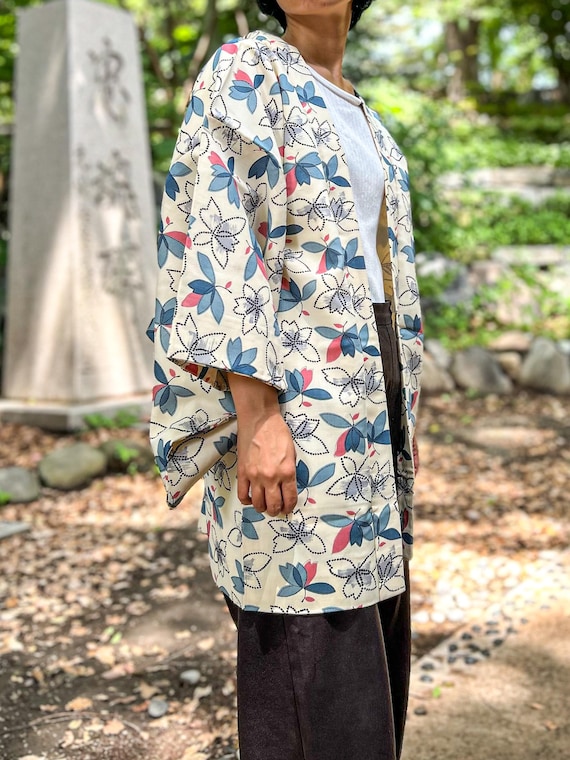 WOMAN's HAORI Jacket, FLOWERS Haori Jacket, Kimono Jacket, Handmade in Japan