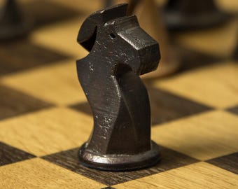 Chess Piece Knight made of cast Bronze