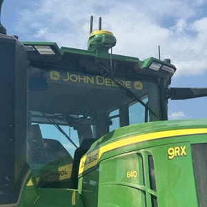 John Deere traktor solskydd vindruta klistermärke vinyl gul