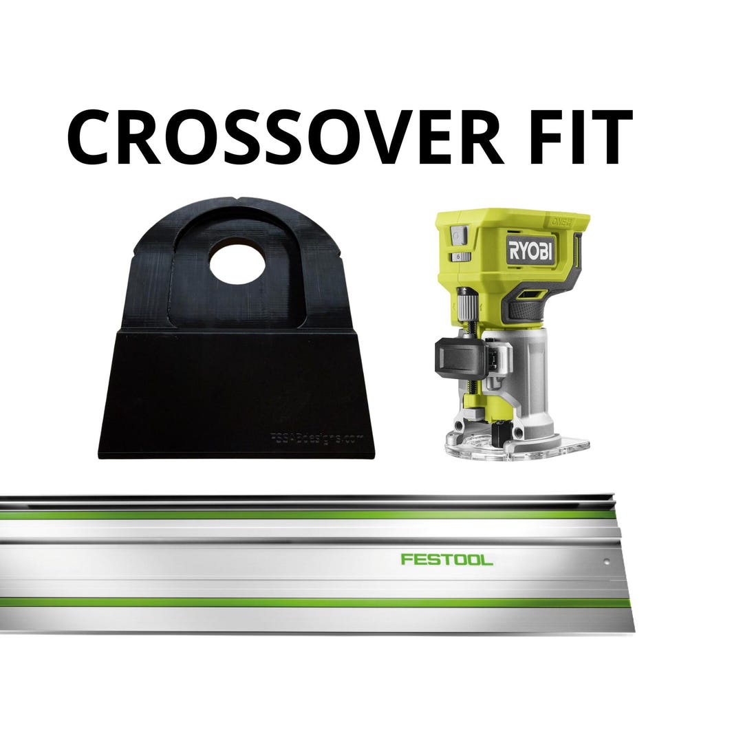 Ryobi Router Using Guide Rail Ryobi RTR18 Router Guide Rail Adapter | Festool Track | Digital STL ...