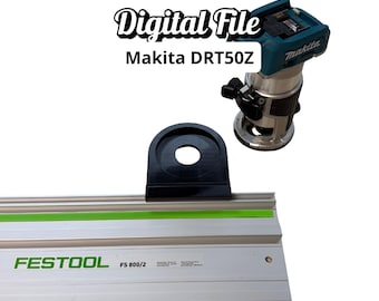 Router Adapter for Makita DRT50Z | Fits Festool Guide Rail | STL + 3MF Digital Files
