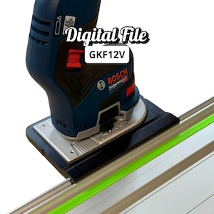 Adaptador para tupia Bosch GKF 12V | Compatível com trilho guia Festool | Arquivos digitais STL + 3MF