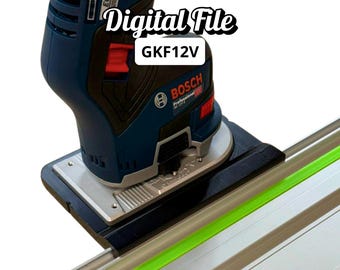 Router Adapter for Bosch GKF 12V | Fits Festool Guide Rail | STL + 3MF Digital Files