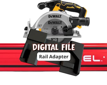 DeWalt-rupszaagadapter voor Milwaukee GR1400-rail | STL + 3MF-bestand