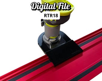 Ryobi RTR18 Router Adapter | Fits Milwaukee GR1400 Guide Rail | STL + 3MF Digital File