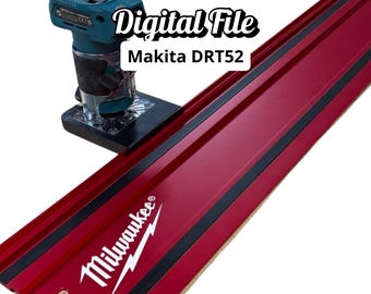 Router Adapter for Makita DRT52 | Fits Milwaukee GR1400 Guide Rail | Digital STL + 3MF Files