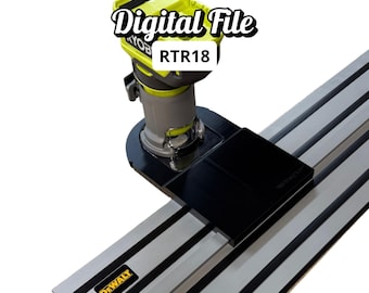 Ryobi RTR18 Router Adapter | Fits DeWalt Guide Rail | STL Digital Track Jig Files