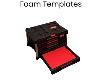 Milwaukee Packout 4-Drawer Foam Insert Template DXF – Tool Organiser Pattern