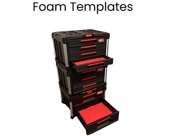 Milwaukee Packout Foam Templates DXF – 2 3 4 Drawer Tool Box Set