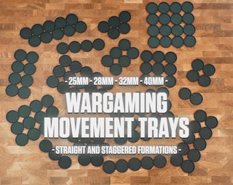 Warhammer Uhrwerk Trays - 25 MM - 28 MM - 32 MM - 40 MM