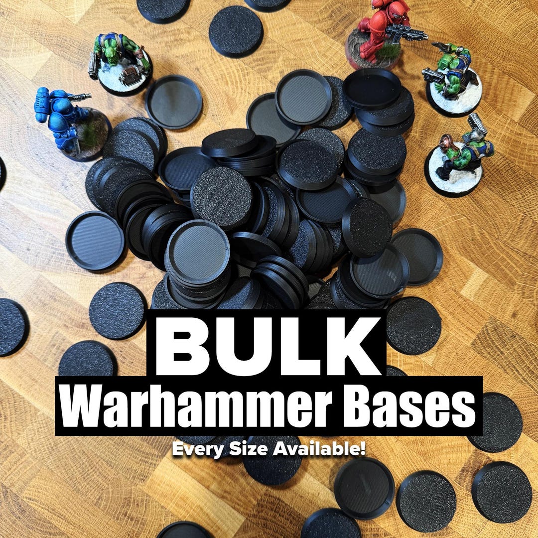 Bulk Miniature Bases for Tabletop Wargames | Round Plastic Bases (25mm ...