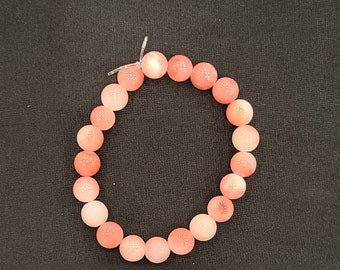 Light pink Tiger eye bracelet small(20 beads)