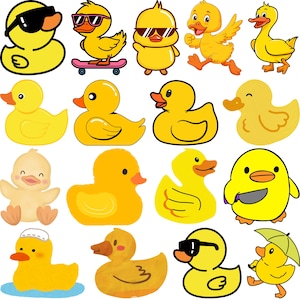 Duck Svg Bundle, Duck Clipart, Duck Cut File, Duck Png, Rubber Duck Clipart, Yellow Duck Svg, Cute Duck Svg, Svg Files For Cricut,