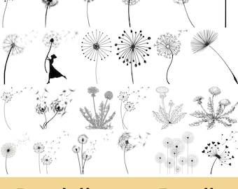 Löwenzahn-Svg-Bundle, Löwenzahn Cricut, Löwenzahn Clipart, Löwenzahn Blowing SVG, Löwenzahn Vektor, Blow Me SVG, Einfach atmen