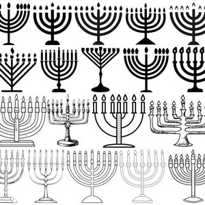 Menorah SVG Bundle, Menorah Cut Files for Cricut, Menorah vector, Menorah clipart, Hanukkah Menorah Designs, Candelabra SVG, Home Decor Svg,