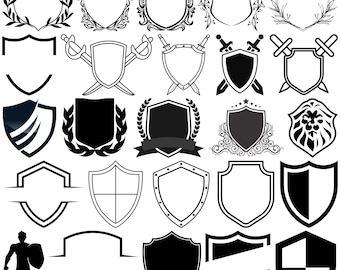Shield SVG Bundle, Shield SVG Cut Files for Cricut, Shield Silhouette, Shield of Faith Svg File,Religious Art, Shield Vector,