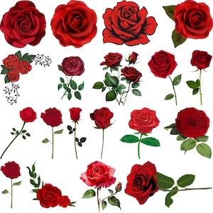 Rose SVG Bundle, Rose Vector, Rose Clipart, Rose Silhouette, Rose Svg cut files for Cricut, Bouquet Svg , Flowers svg bundle