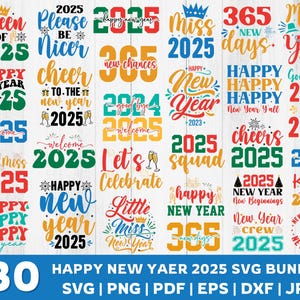 Bonne année 2025 png, Bonjour 2025 png, conception par sublimation, joyeux Noël 2024, nouvel an png, conceptions de chemises tendance pour le réveillon du nouvel an,