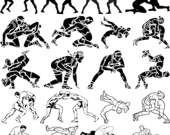 Wrestling SVG Bundle, Wrestler Svg, Wrestling Cricut, Wrestling Clip Art, Wrestling Vector, Wrestling silhouette Svg, Wrestling cut file