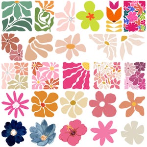 Abstract Flower Svg, Boho Flower Svg, Wall Decor, Wall Art Svg, Flower Clipart, Floral Svg, Daisy Flower Svg, Wall Art, Cricut