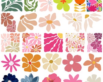 Abstract Flower Svg, Boho Flower Svg, Wall Decor, Wall Art Svg, Flower Clipart, Floral Svg, Daisy Flower Svg, Wall Art, Cricut
