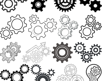 Gears SVG Bundle, Gears SVG Cut Files for Cricut, Metal Gears svg, Gears Silhouette, Gears Clipart, Gears SVG Cut Files for Cricut,