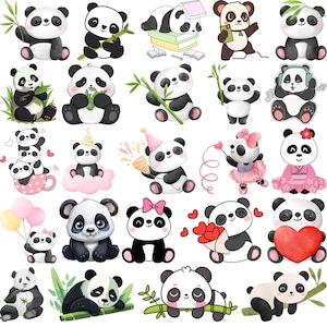 Panda SVG Bundle, Panda Clipart, Panda Silhouette. Panda Face Svg, Panda SVG Cut Files for Cricut, Cute Panda Svg, Panda Monogram,