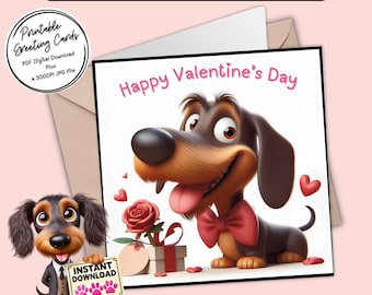 Printable Valentines Day Card | Spread Love & Smiles | Digital Download Greeting Card | Plus the 300dpi JPGs for your creative ideas