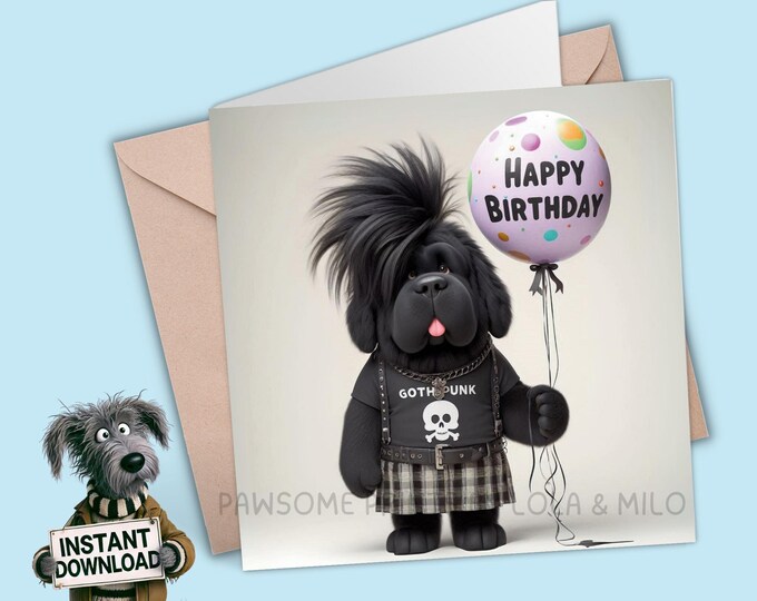 Printable Birthday Card | Digital Download Greeting Card | Print, Cut, Fold | Pop it in an envelope and send a smile to show you care