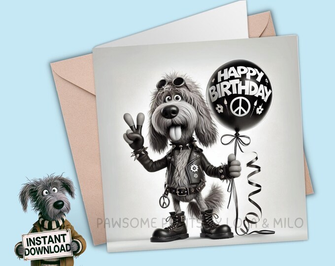 Printable Birthday Card | Digital Download Greeting Card | Print, Cut, Fold | Pop it in an envelope and send a smile to show you care