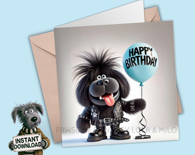 Printable Birthday Card | Digital Download Greeting Card | Print, Cut, Fold |  Pop it in an envelope and send a smile to show you care