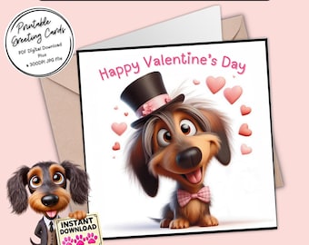 Printable Valentines Day Card | Spread Love & Smiles | Digital Download Greeting Card | Plus the 300dpi JPGs for your creative ideas