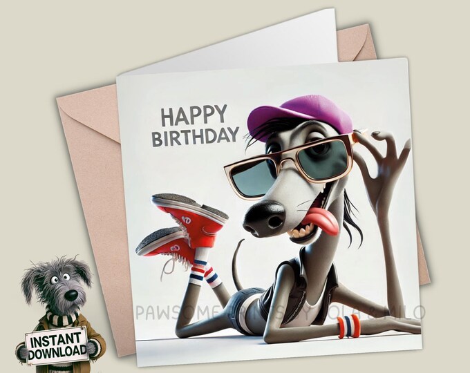 Printable Birthday Card | Digital Download Greeting Card | Print, Cut, Fold | Plus the 300dpi image for your other creative ideas