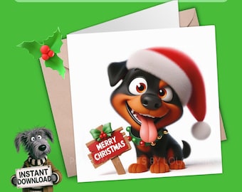 Printable Christmas Card | Digital Download Greeting Card | Print, Cut, Fold | Pop it in an envelope and send a smile to show you care
