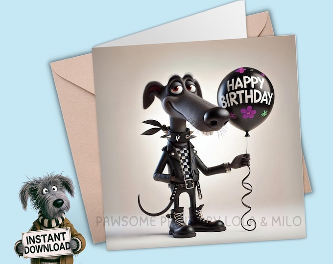 Printable Birthday Card | Digital Download Greeting Card | Print, Cut, Fold | Pop it in an envelope and send a smile to show you care