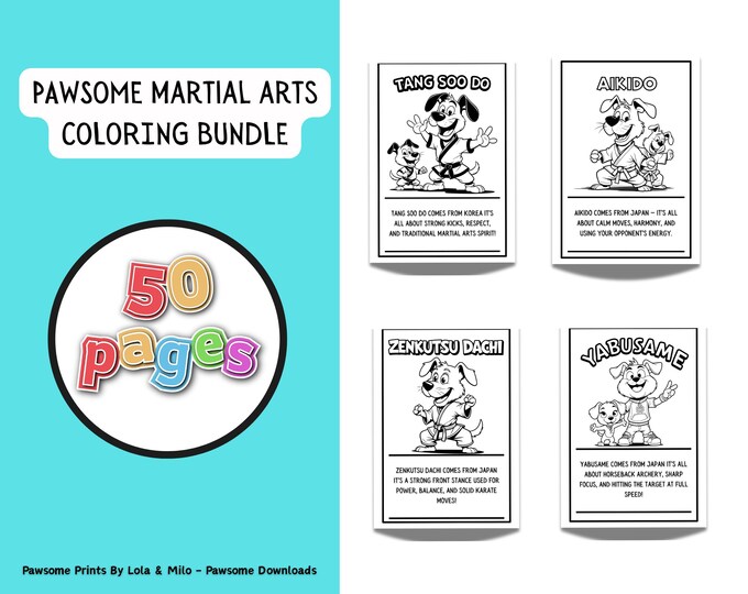 Dog Martial Arts Coloring Pages: 50 Fun Printables for Kids (PDF Download)
