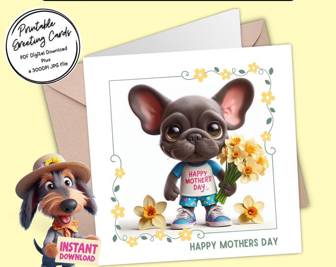 Happy Mother’s Day Card | Print at home or Send digitally | Printable Greeting Card Plus 300dpi JPGs for your creative ideas