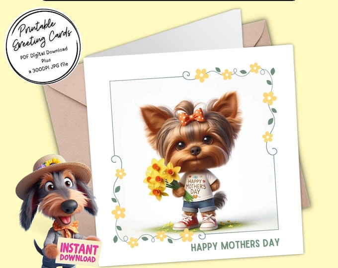 Happy Mother’s Day Card | Print at home or Send digitally | Printable Greeting Card Plus 300dpi JPGs for your creative ideas