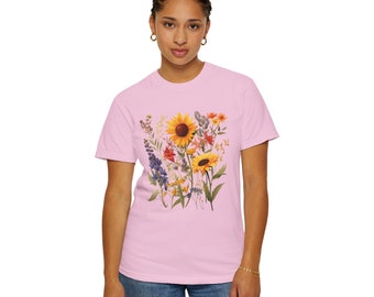 Cottagecore Shirt, Vintage Floral Shirt, Boho Flower Shirt, Boho Tshirt, Wildflowers Shirt, Flower Shirt, Floral Shirt, Botanical Shirt