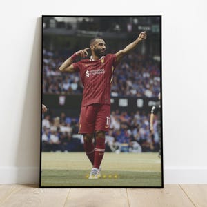 Mohamed Salah Poster für Druck, 2024/25 Fussball, Fussball Wandkunst, Sport Schlafzimmer Poster