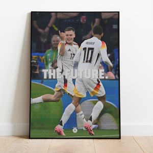 Florian Wirtz, Jamal Musiala Poster für Print, ""Future"", Deutschland, Fußball, Sport, Schlafzimmer Poster."