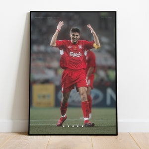 Steven Gerrard Poster for Print, Miracle of Istanbul, Liverpool FC, Soccer Wall Art, Sports Bedroom Posters